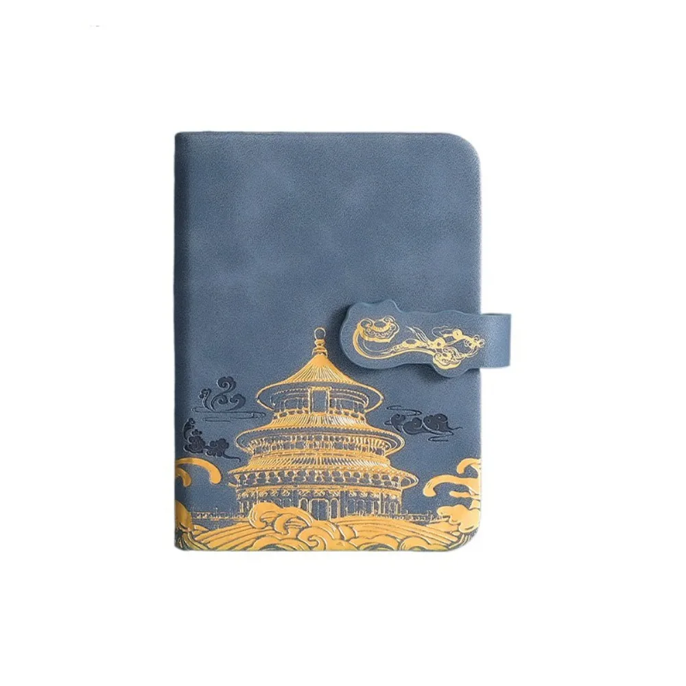 PU Cover Pocket Record Notebook Chinese Style 100 Sheets Meeting Record Handbook Travelers Journals Student Stationary