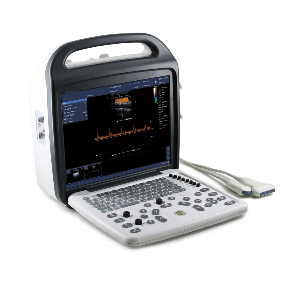 Professional Diagnostic Animal Heart Portable 2D Color Doppler Veterinary Ultrasound Scanner Machine