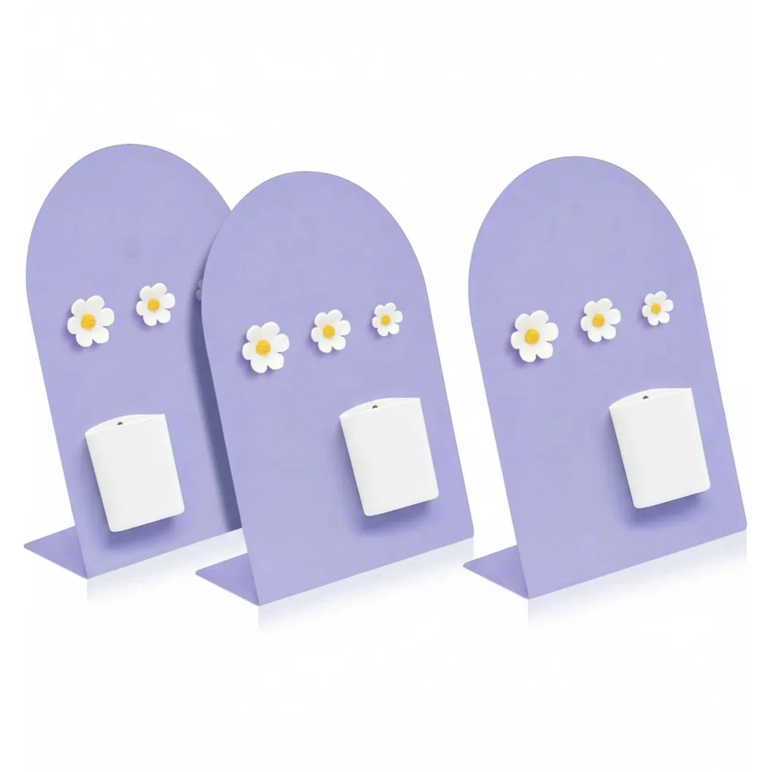 3pcs Magnetic Memo Board with Stand,  Bulletin Board with Magnetic Pen Holder & Flower Pins for Home Office Desk