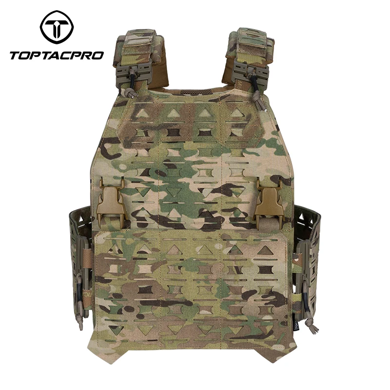 Kamizelka taktyczna TOPTACPRO JKC Airsoft Plate Carrier Laser Cut Magnetic Buckle Camo TP8301