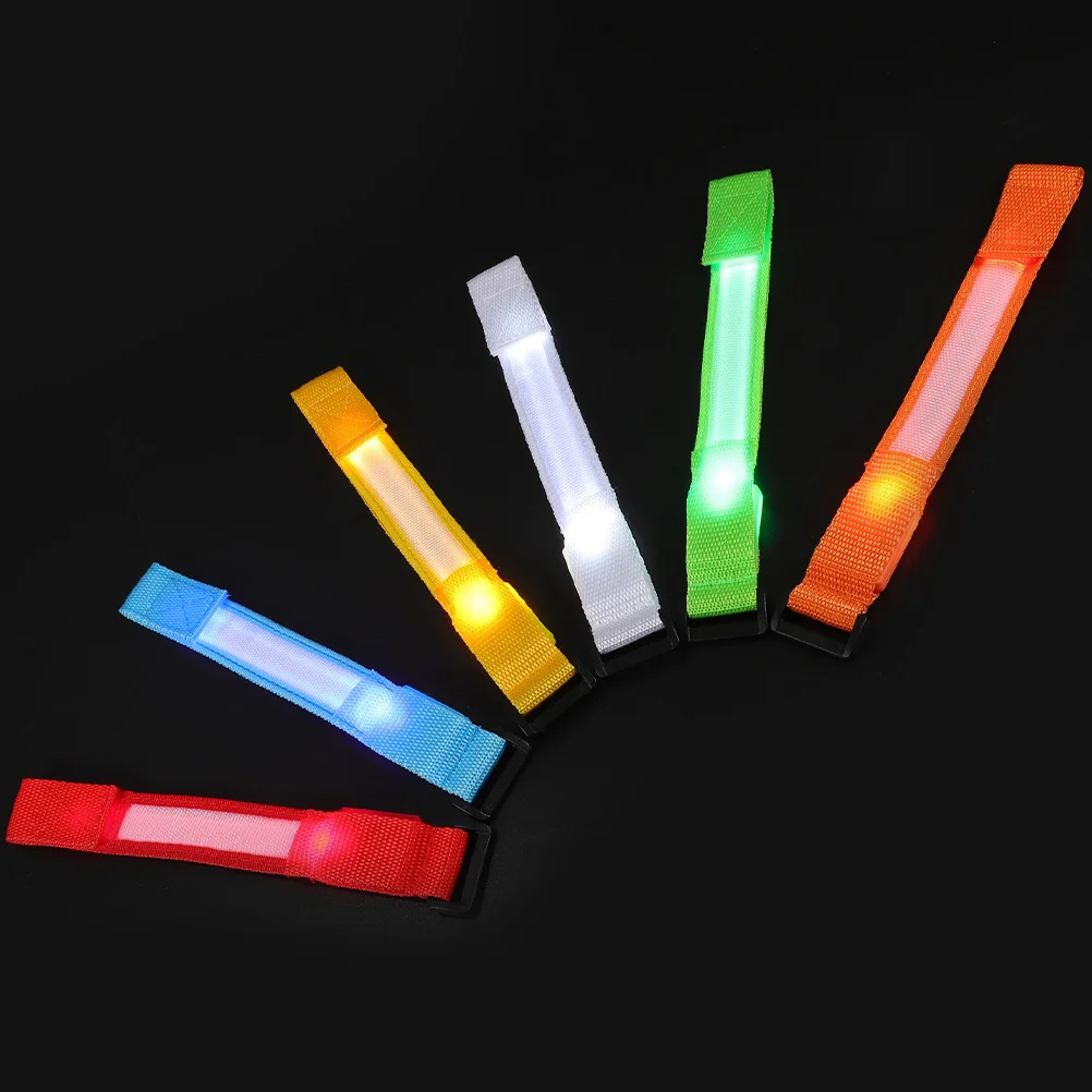 

8 Pcs Luminous Wrist Strap Glowing Party Favors Night Running Bracelet LED Armband Wedding Accessories Nylon Bracelets