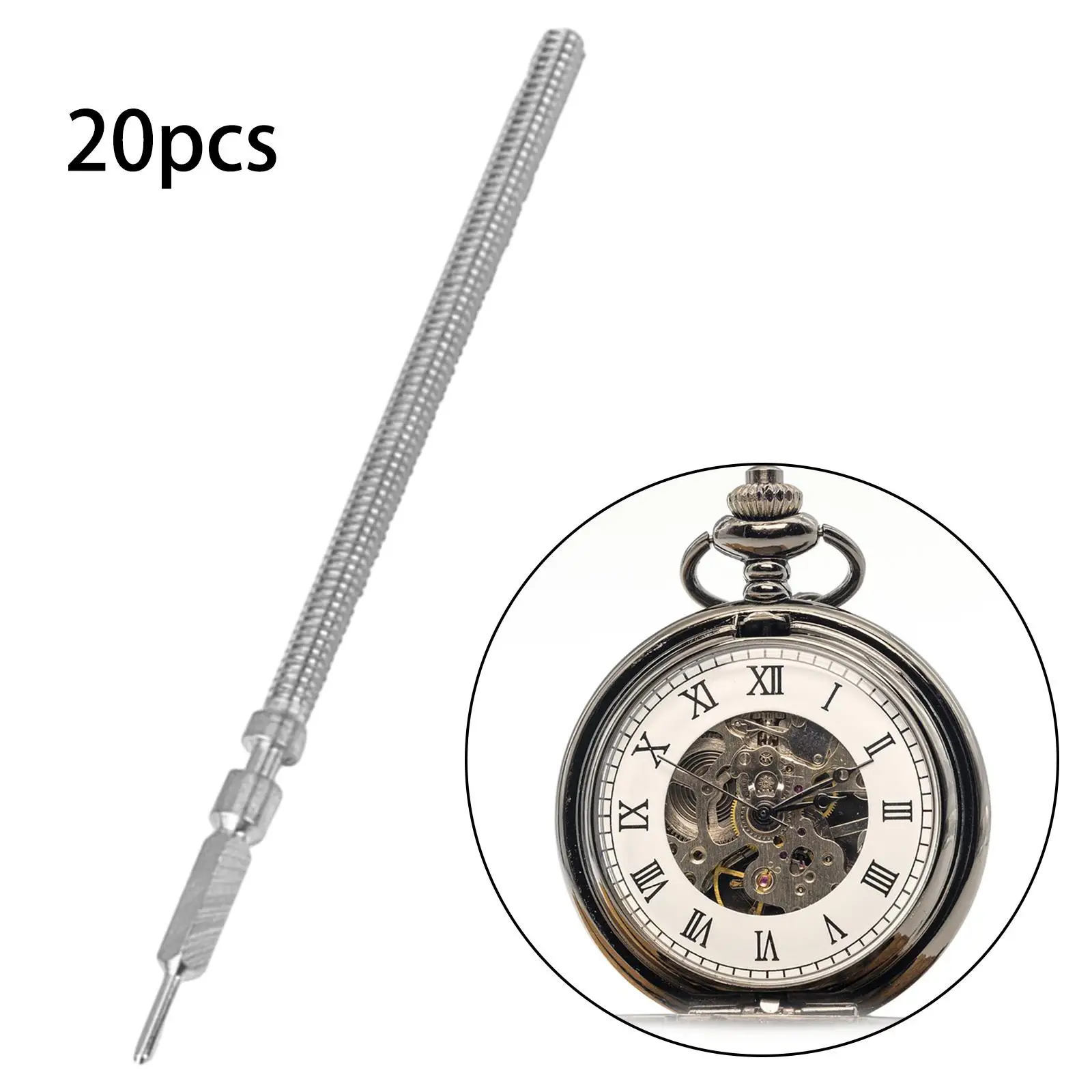 20x Watch Winding Stem Repairing Tool for Watchmaker Replacement Watch Repair Accessory Universal for Adult Beginner