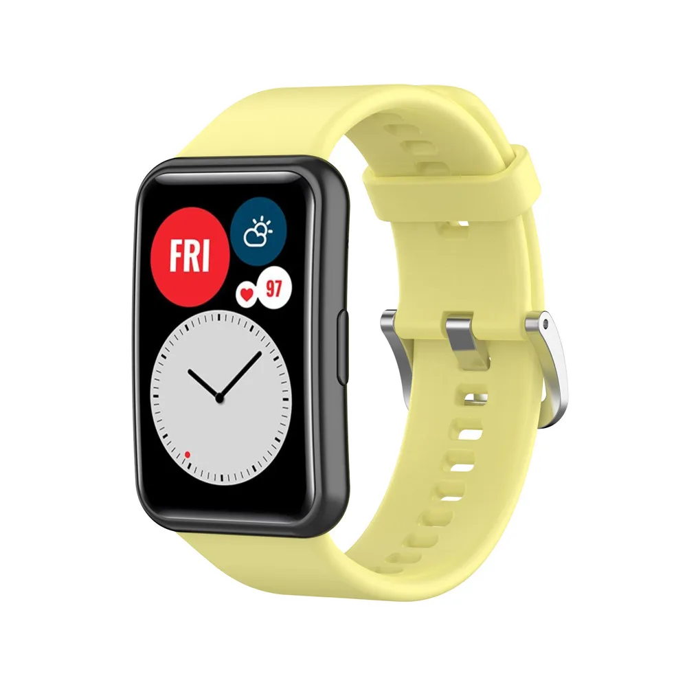 BEHUA Buntes Silikonarmband für Huawei Watch Fit Original Smartwatch-Zubehör, Handgelenksband mit Werkzeug, einfache Anpassung – Detail 30