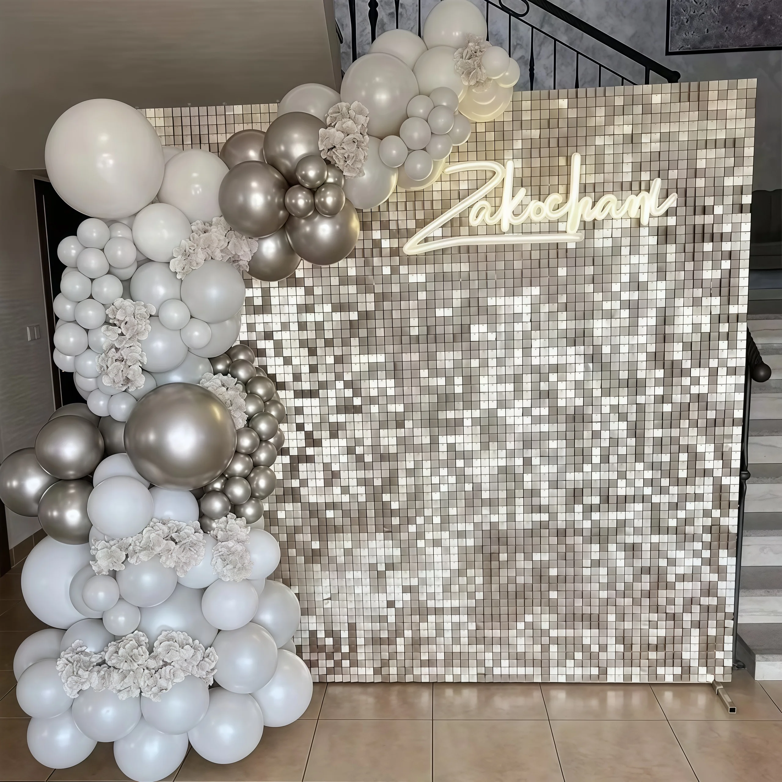 1pc Geburtstag Party Dekoration Hintergrund Vorhang Pailletten Hochzeit Decor Hintergrund Glitter Hintergrund Erwachsene Jahrestag Dekorationen