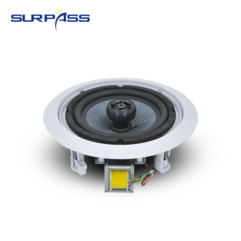 6.5inch 40W Ceiling Speaker Coaxial Passive Speaker Broadcast Loudspeaker Background Music Sound System for Hotel Subway Station