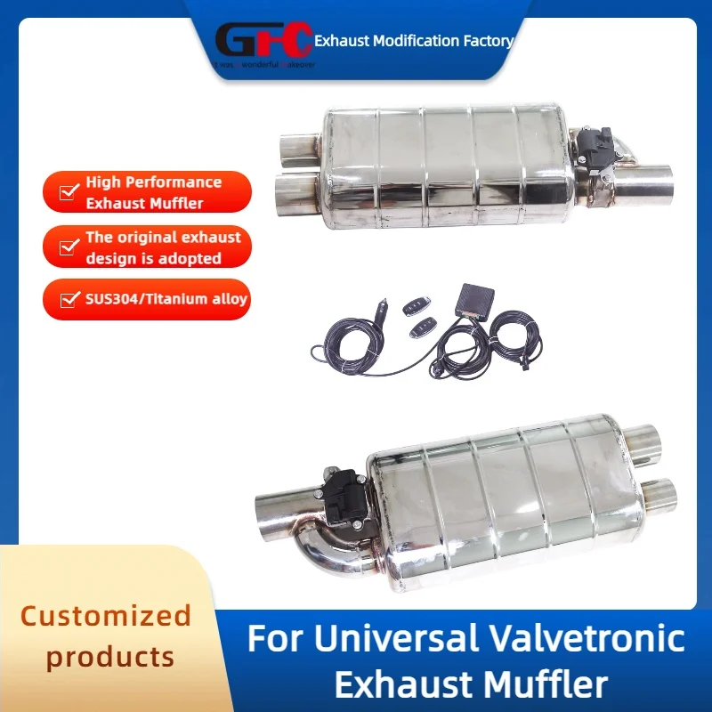 

GFC Universal Valvetronic Exhaust Muffler High-performance 304 Stainless Steel Valve Muffler