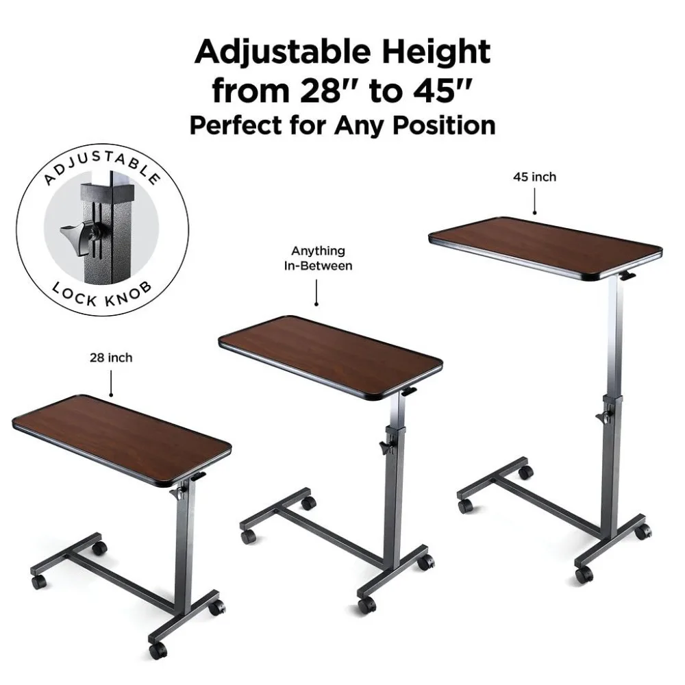 أفضل أثاث الحدائق - طاولة بجانب السرير فوق السرير قابلة للتعديل مع مكتب سرير بعجلات فوق السرير مع طاولة مستشفى بعجلات للمستشفى