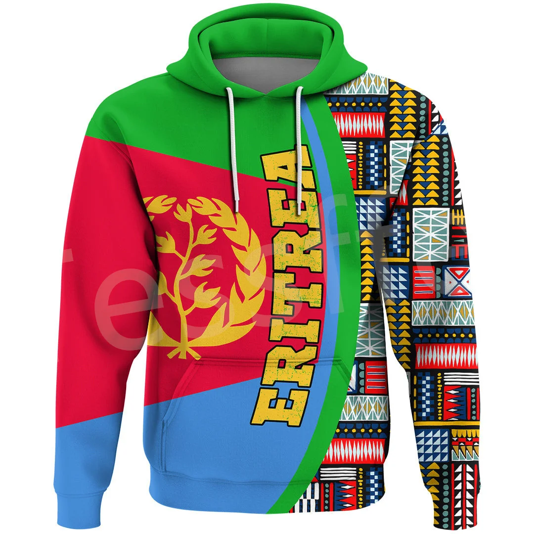 

Black History Africa Country Eritrea Colorful Retro Streetwear Tracksuit 3DPrint Men/Women Unisex Casual Funny Jacket Hoodies 3A