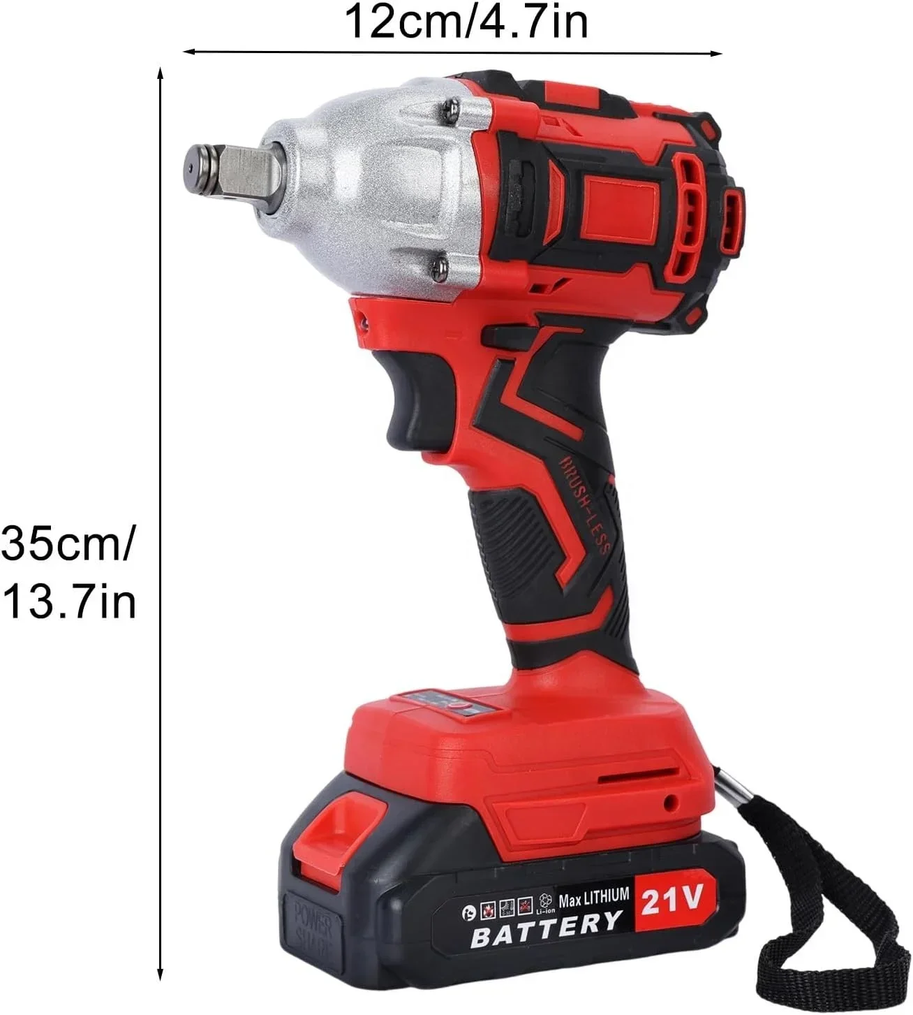 

-for Wholesale 21V Brushless Cordless Electric Impact Wrench 1/2inch LED Cordless Wrench Power Tool Wrench