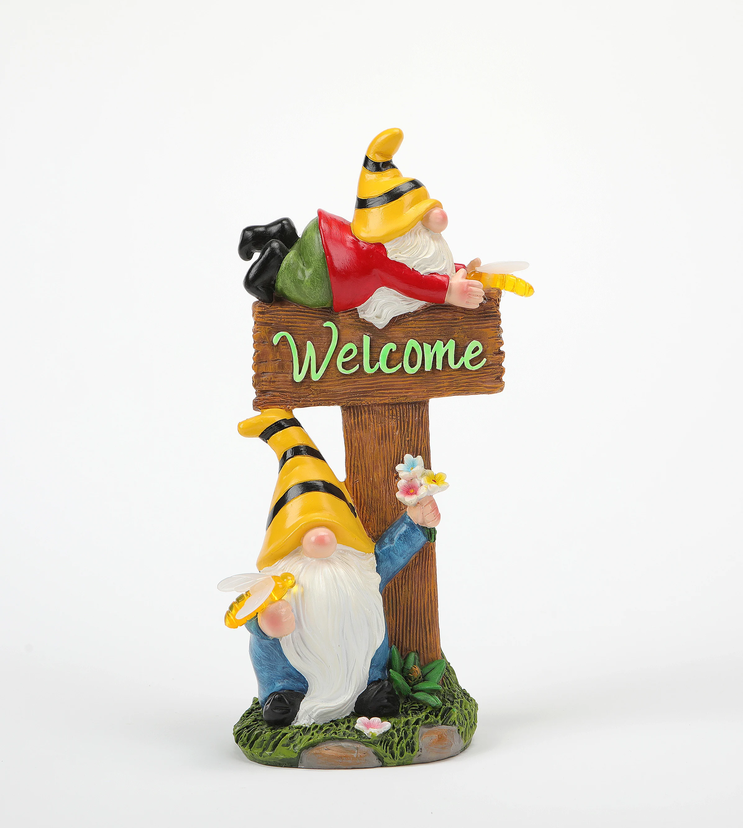 

Забавная садовая статуэтка гнома, декоративное изделие из смолы, солнечный светильник