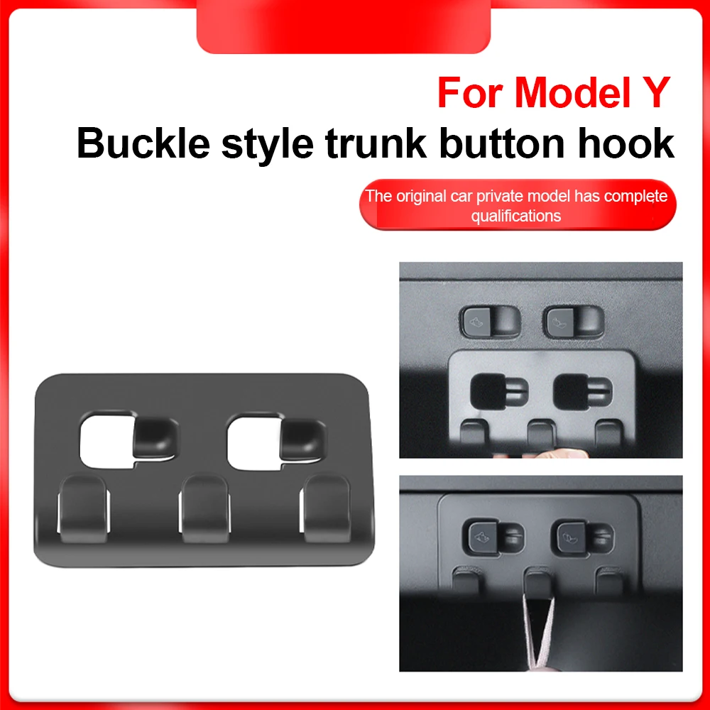 Rear Trunk Hook for Tesla Model Y Bag Umbrella Hanger Holder Tidying Storage Space Saving Car Organizer Accessories