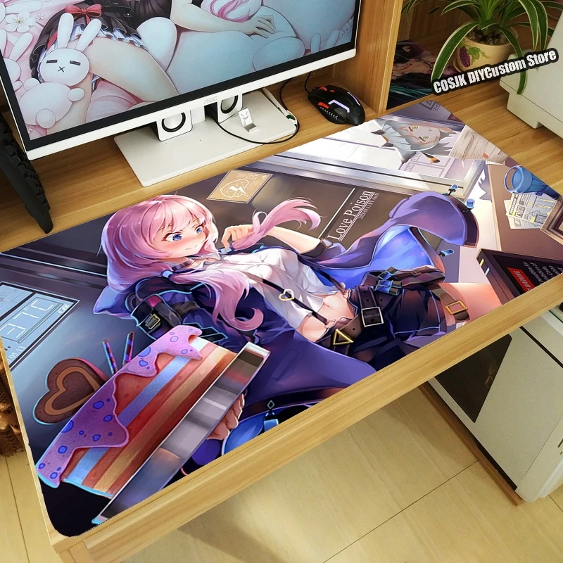 NEW Anime Game Arknights Frostnova Blue Poison Mouse Pad Large Keyboard Desk Mat Mousepad Laptop PC Cosplay Gaming Accessories