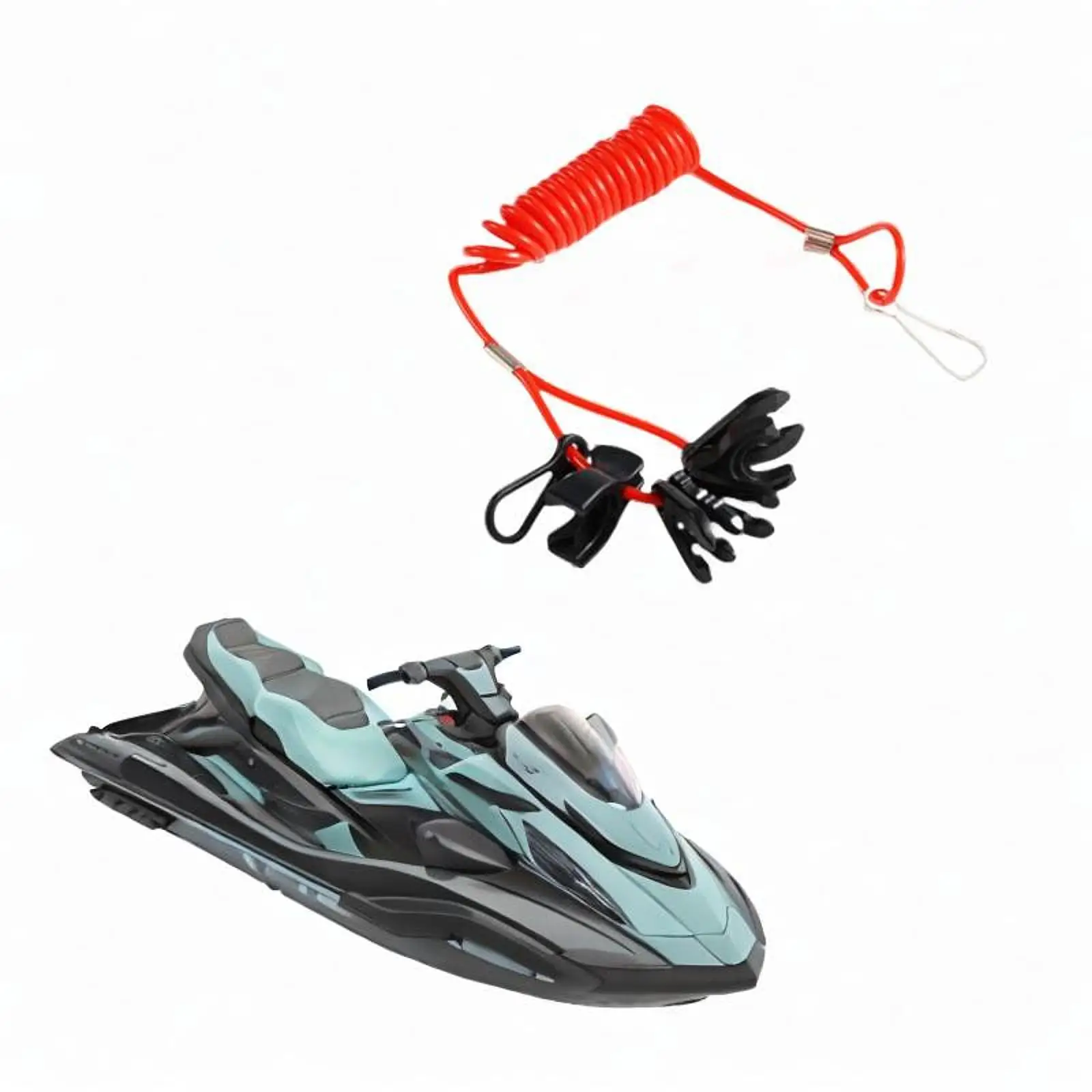 

Boat Outboard Kill Stop Switch Lanyard Lightweight for Outboard Engine Motor with 7 Keys and Buckle Replace Cord for Yamaha