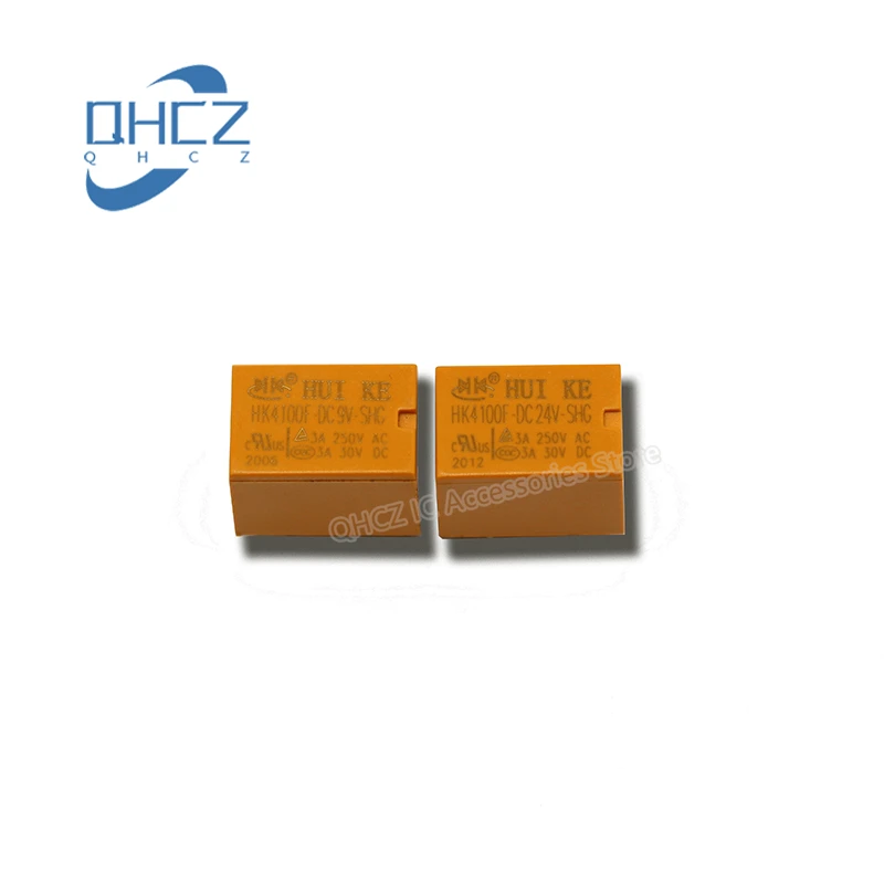 10PCS DC 3V 5V 9V 12V 24V HK4100F-DC12V-SHG HK4100F-DC5V-SHG 6PIN 3A 3V/9V/24V Relays Relais