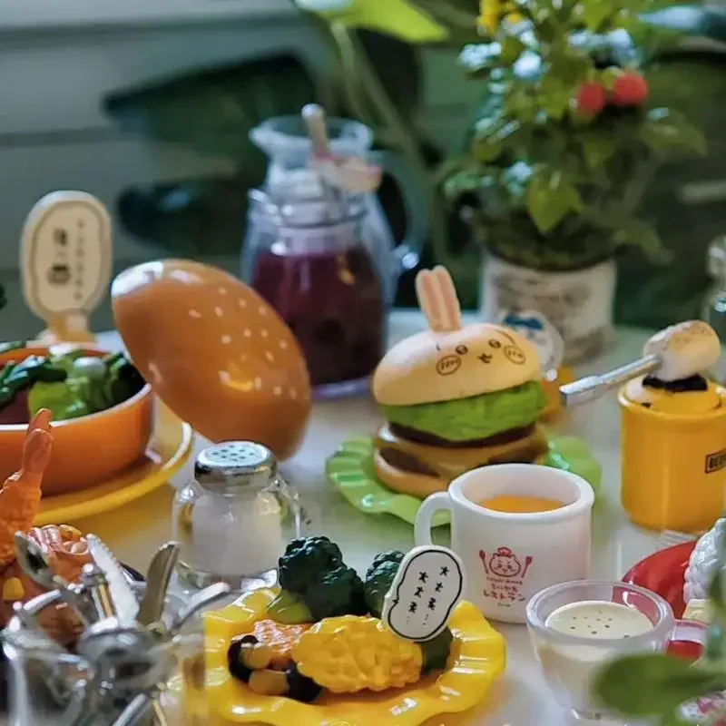 1 conjunto 1/6 casa de bonecas hambúrguer talheres caixa de refeição mini prato de jogo de comida modelo decoração de cozinha em miniatura acessórios diy
