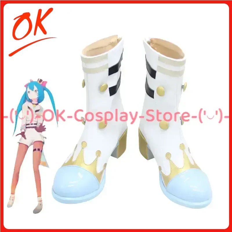 [Customized] Project Sekai Colorful Stage Mika Cosplay Shoes Anime Game Roleplay Costume Prop Carnival Party PU Leather Boots