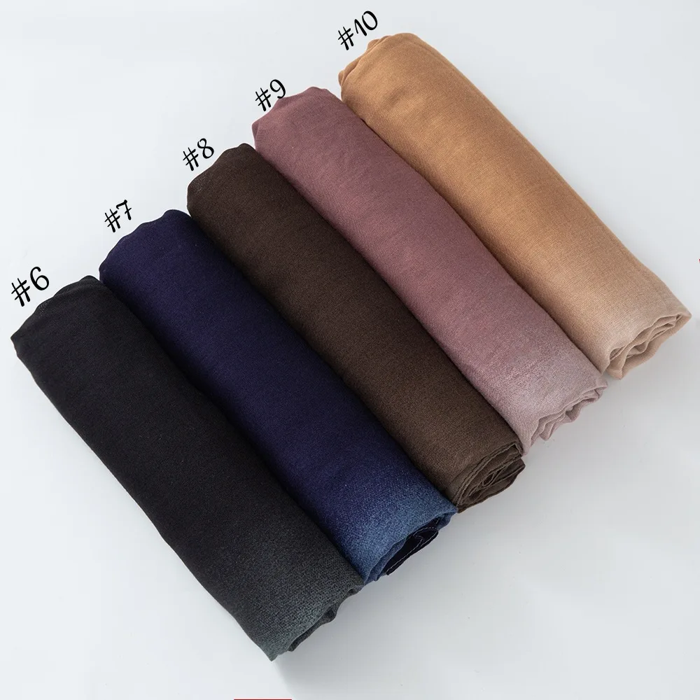 

Длинный вискозный шарф градиентного цвета, мусульманский хиджаб, женские шали, тюрбан, палантины, банданы, повязка на голову, Bufanda, платок, Turbante Mujer