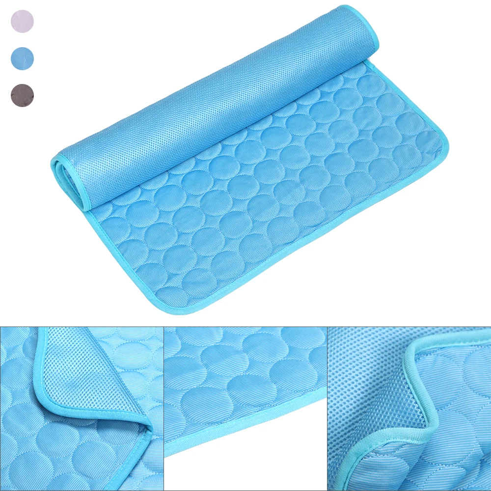 Summer Cool Ice Silk Moisture-proof Cold Bed Dog Cat Mattress Sleeping Pad Pet Cooling Mat