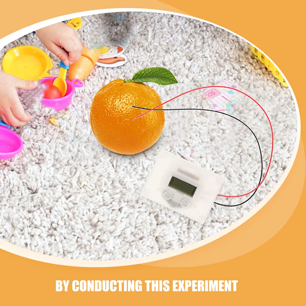 1Set Fruit Making Kit for Kids Science Experiment Materials Set with Zinc Copper Sheets School Physics
