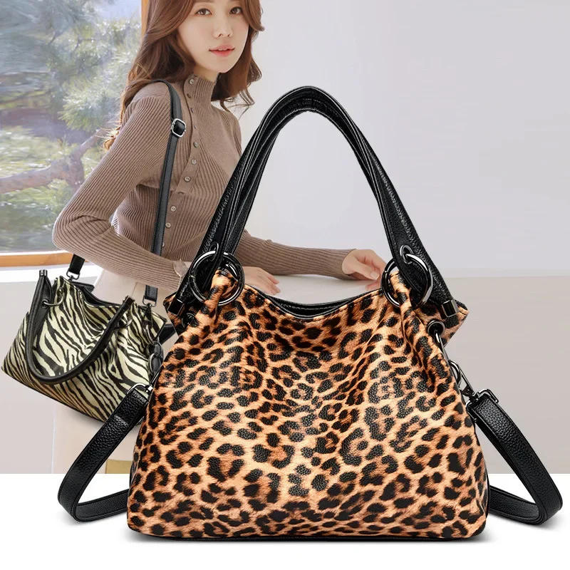 2024 New Fashion leopard Women Handbags European Design Leather Ladies Shoulder Bags Female Girl Brand Luxury Crossbody Bag