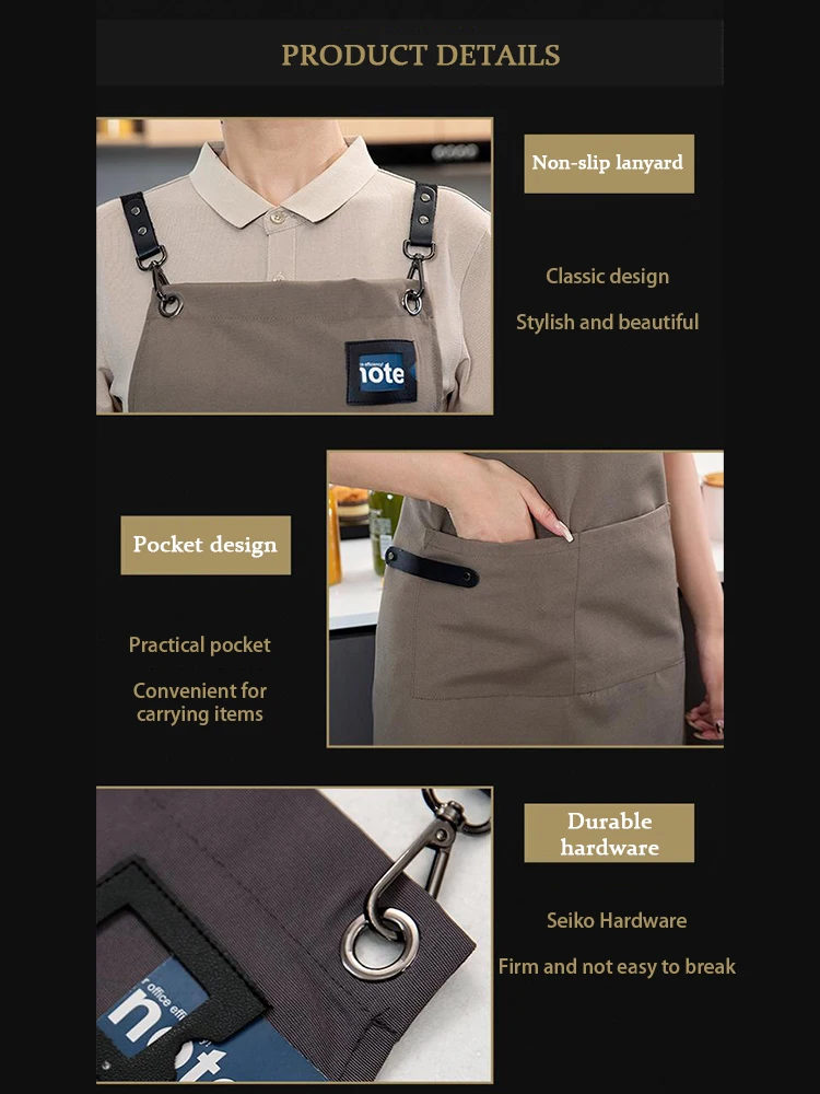 プロ仕様の防水キャンバス作業エプロンカバーオール - ガーデニング、バリスタ、美容師向けの耐久性と防汚性