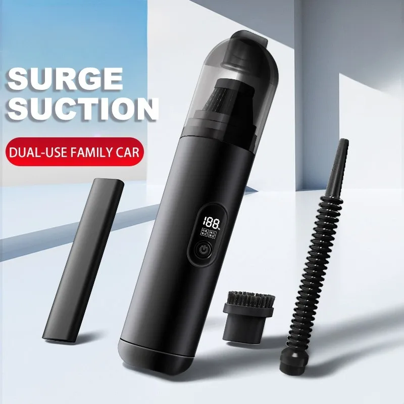 مكنسة كهربائية محمولة لاسلكية خاصة بالسيارة، نفخ صغير عالي الشفط وشفط 2 في 1، منظف محمول قابل لإعادة الشحن من النوع C #3