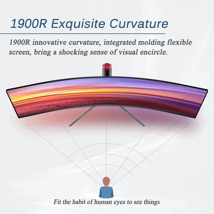 ZJZ High Solutions 144 هرتز OEM 49 بوصة 1 مللي ثانية 2800 كيلو شاشة ألعاب 49 بوصة شاشة منحنية واسعة جدًا