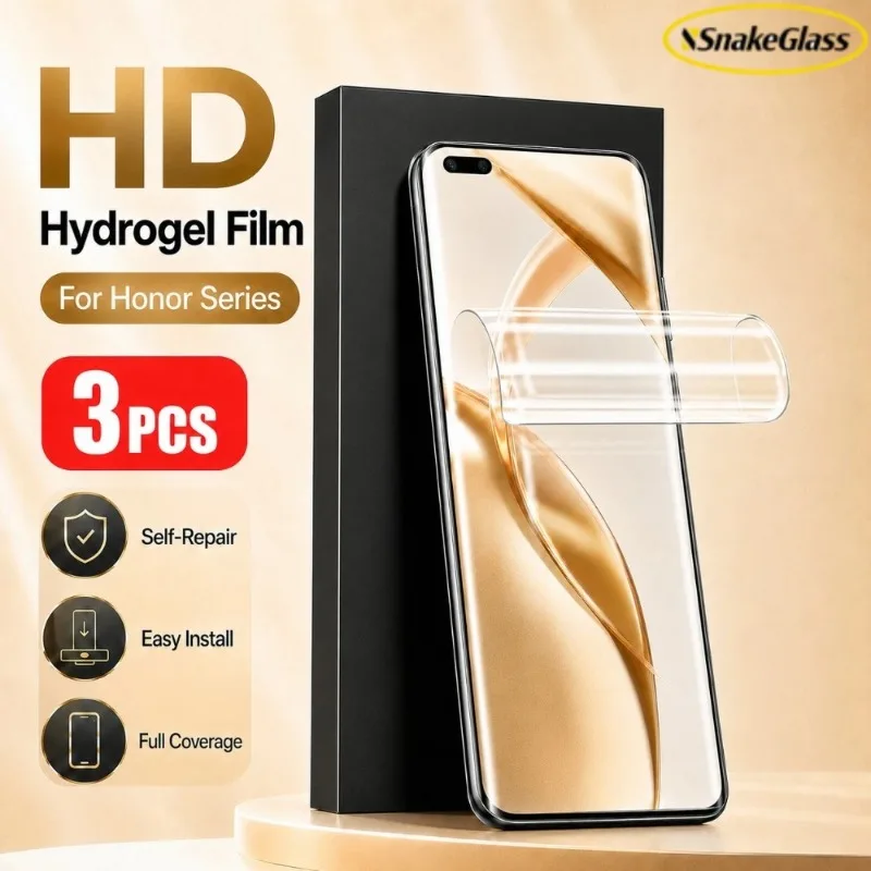 3PCS HD Hydrogel Displayschutzfolie für Honor 600/500/400Pro/200 Pro/90/90 Pro/80/70/X9/X8/X7 Anti-Fingerprint Selbstheilende Folie