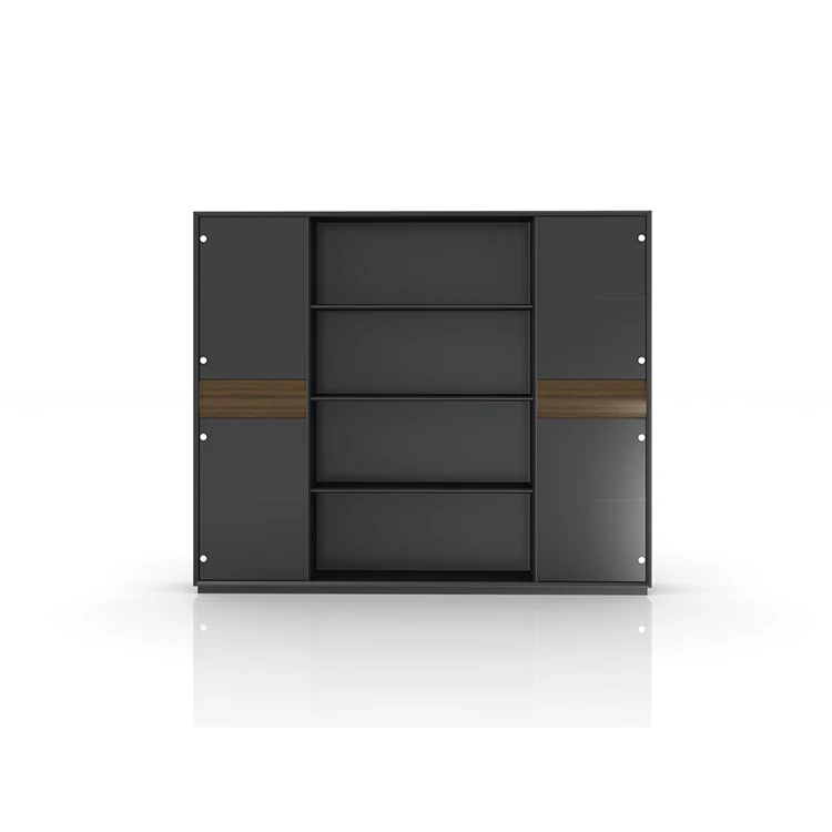 Hot Sale Modern Design 2-Port 4-Door Office Locker Wardrobe Cheap Metal Steel Removable File Cabinet For Workshop Wooden Panel