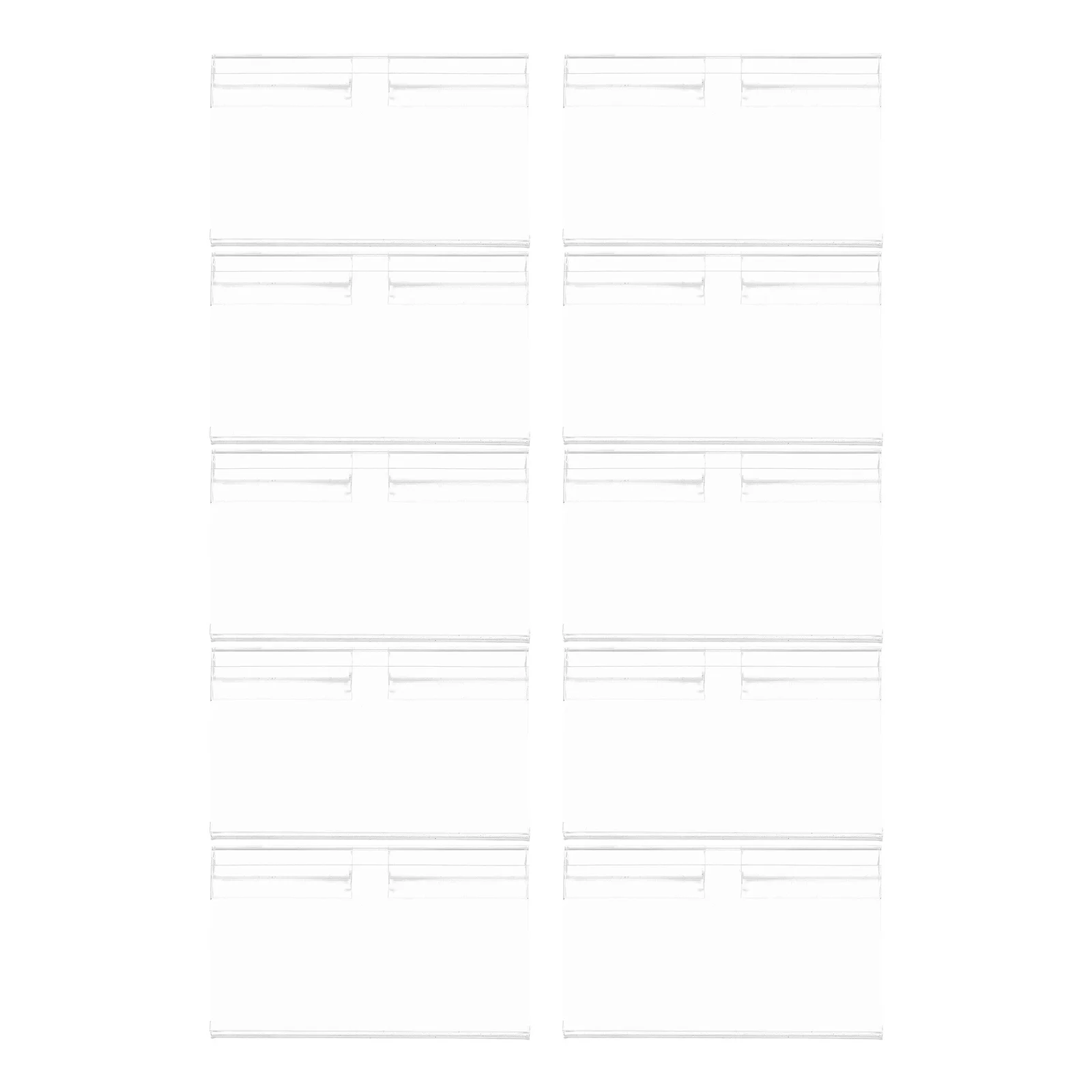 

10Pcs Clear Plastic Label Holders Hooks for Shelf Price Tags Retail Store Supermarket Sign Display Transparent