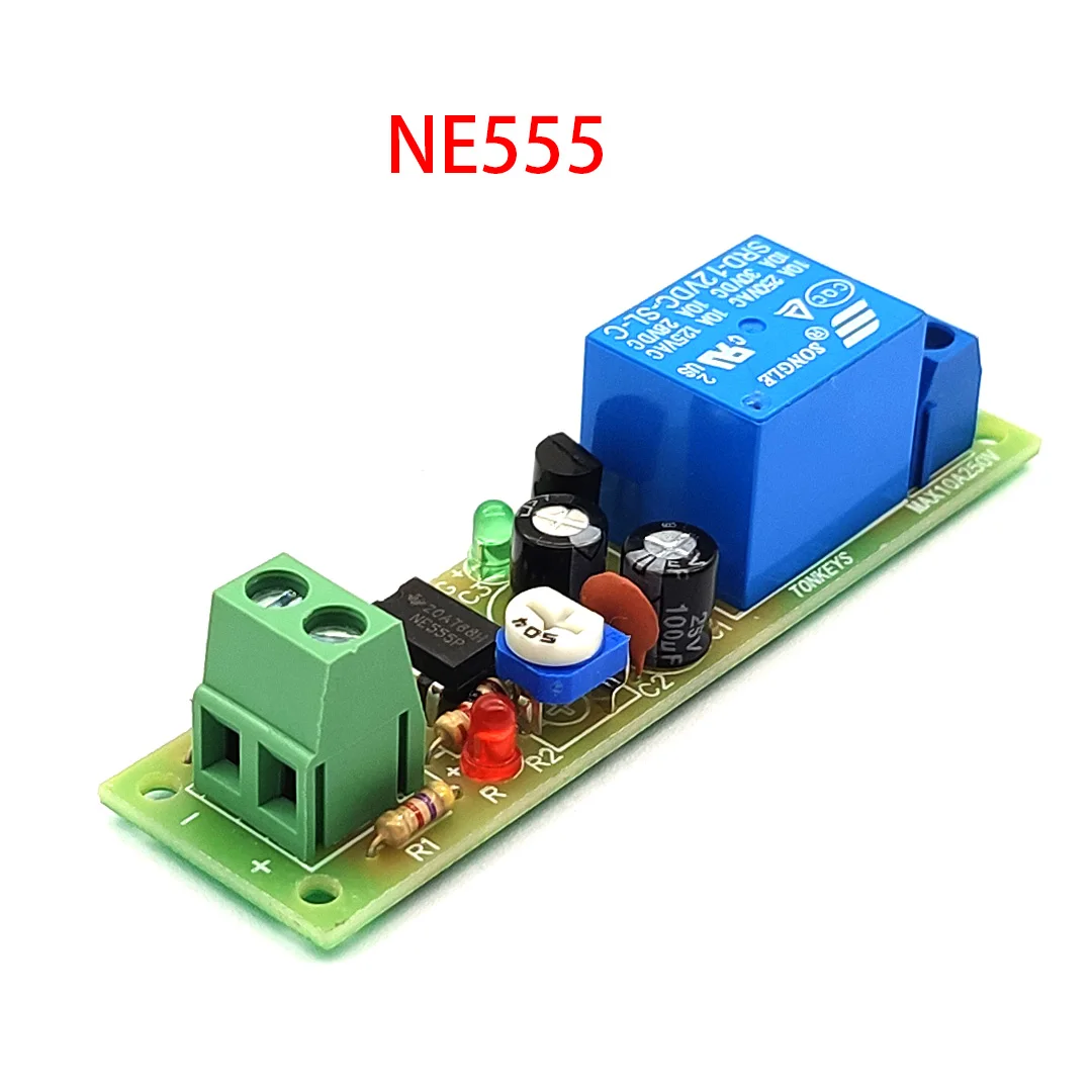 5V12V24V NE555 power-on timing module on timing automatic disconnection relay module 555 monostable time module JK02