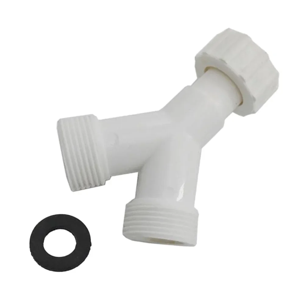 Dishwasher Washing Machine Y Tee Connector Adapter Double Inlet Junction Split With Rubber Seal For Hot Cold Water