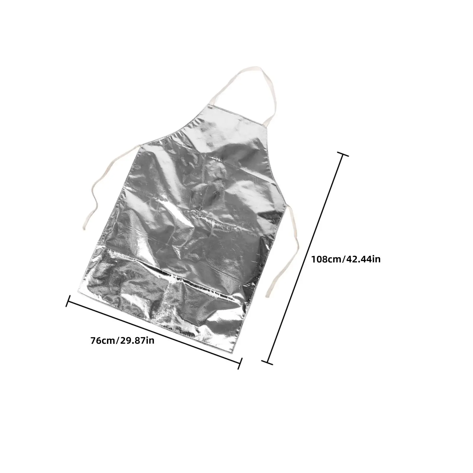 Heat Proof Fire Resistant Aluminum Plated Apron for High Temperature Environments Industrial Safety Welding Grilling Metal