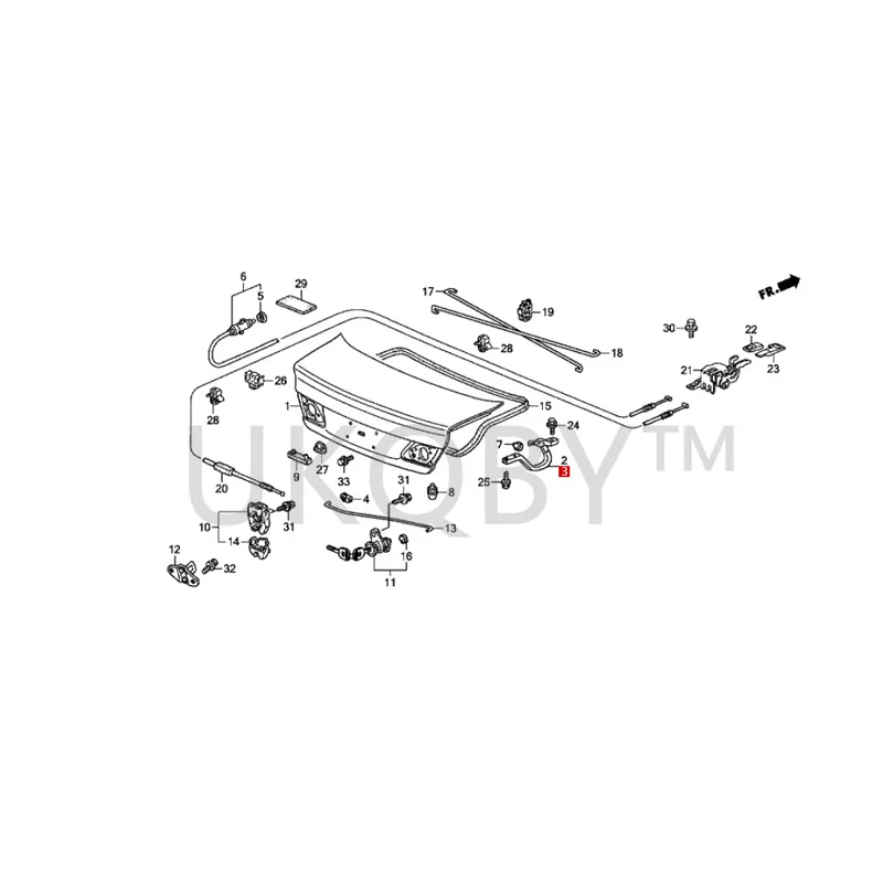 68610SELT00ZZ 68660SELT00ZZ Suitable for Ho nd a Fit Si di Luggage compartment lid hinge Tail cover hinge