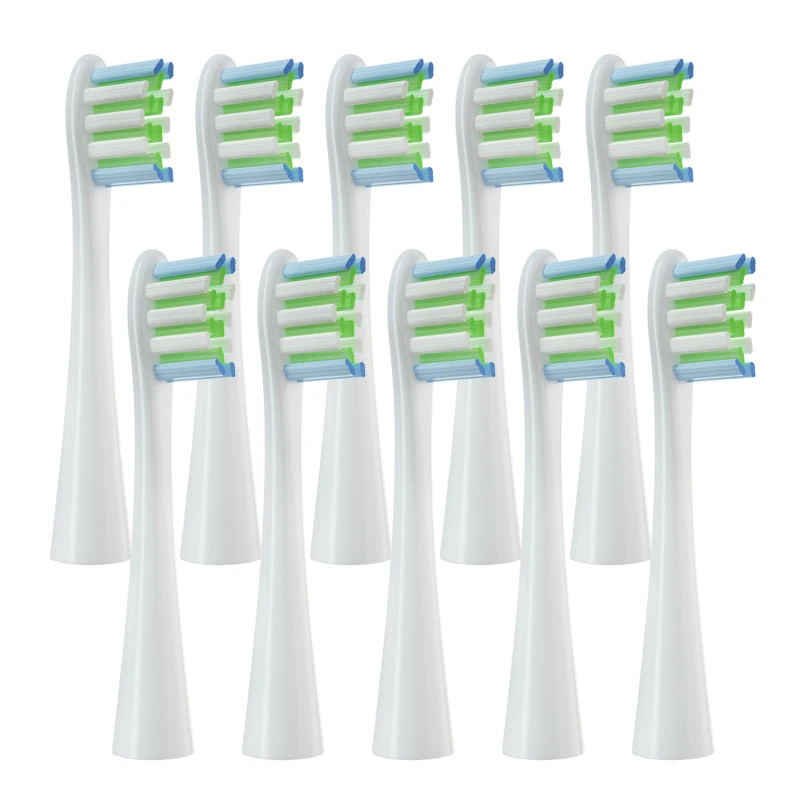 10PCS Brush Head Replacement for Oclean Electric Toothbrush Soft Bristle X/ X PRO/ Z1 Brushes Heads for O-clean Sonic Black