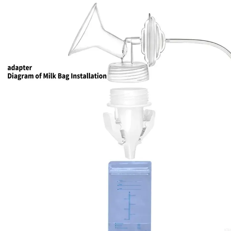 97BE Practical Adapter Versatile Breastmilk Storage Bag Adapters Plastic for Spectra