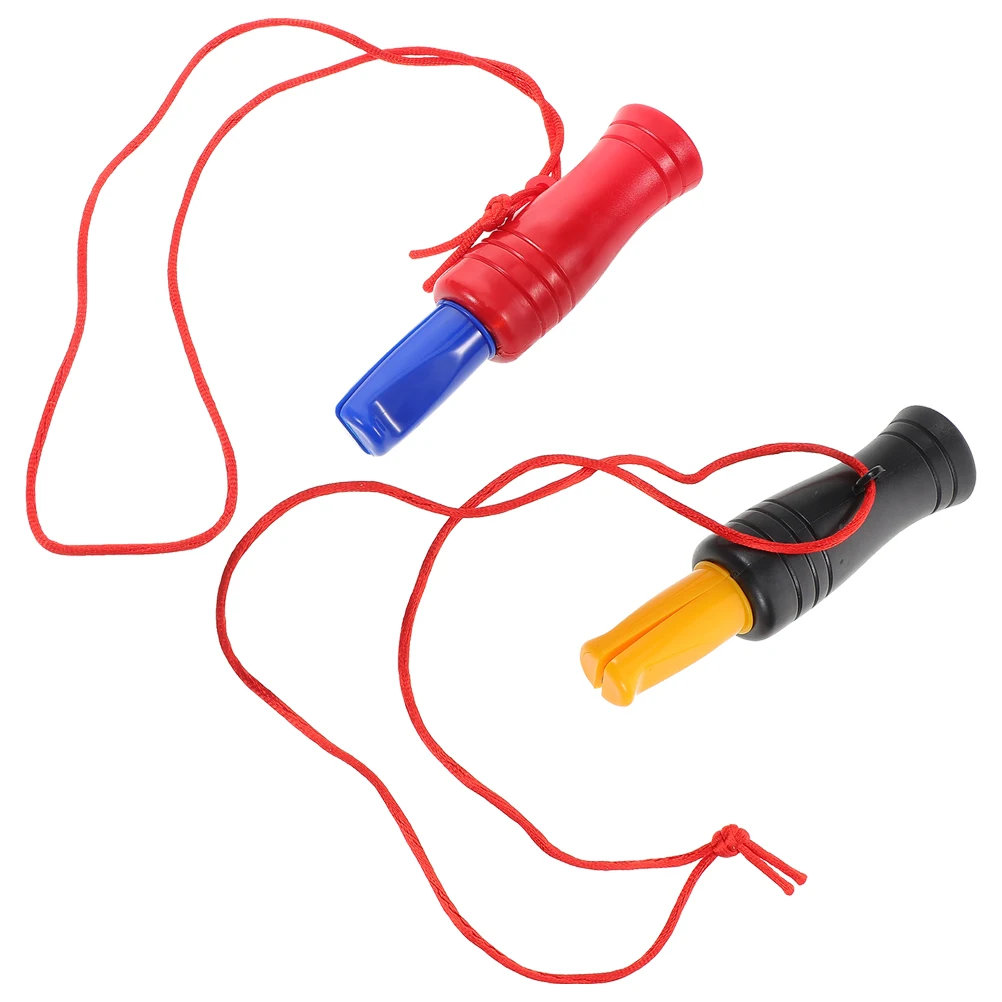 

2 Pcs Outdoor Imitation Duck Whistle Mouth Bird Caller Hunting Mallard Plastic Lure Toy Calling