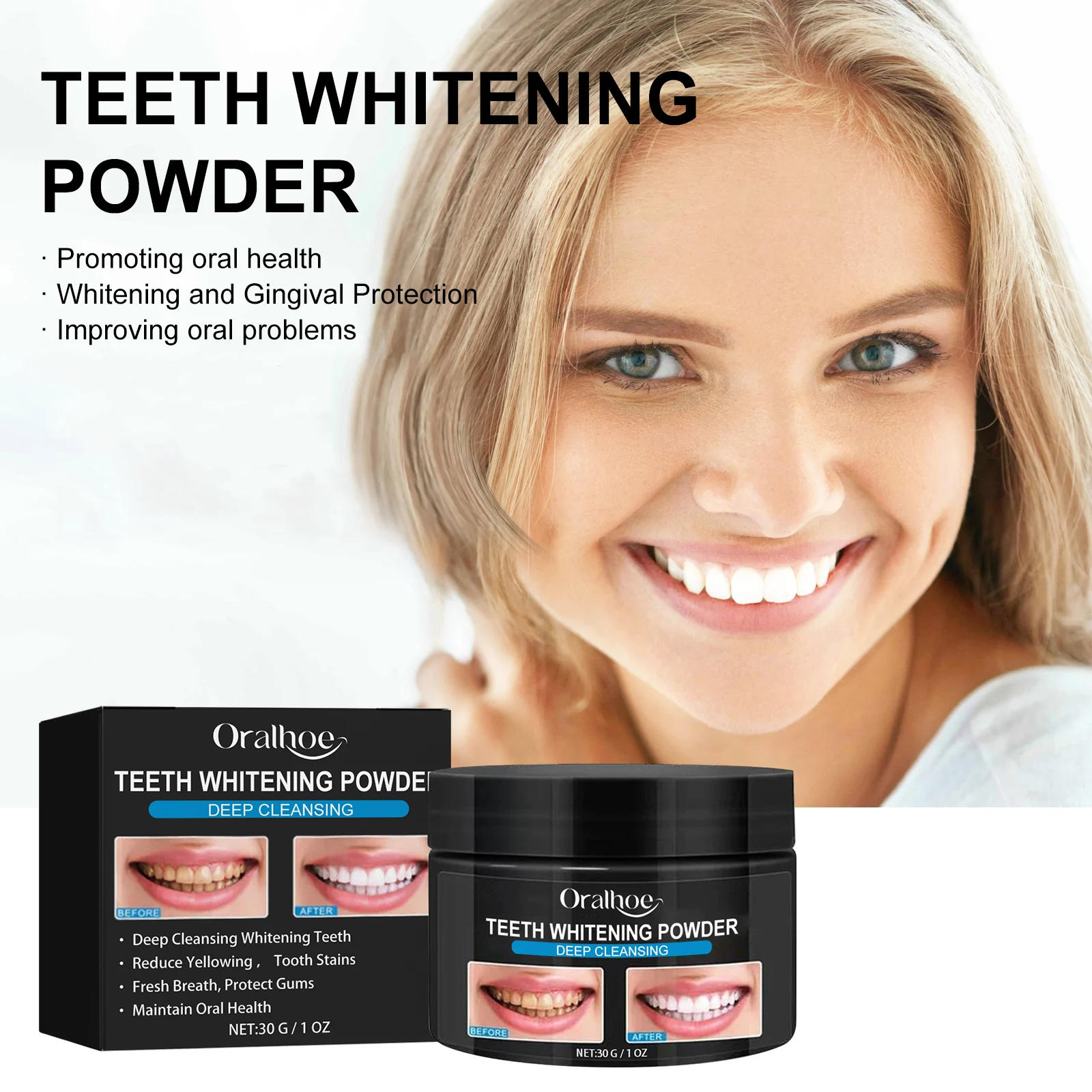 

Activated Bamboo Charcoal Powder Teeth Whitening Remove Plaque Coffee Stains Tartar Toothpaste Dental Deep Cleaning Oral Hygiene