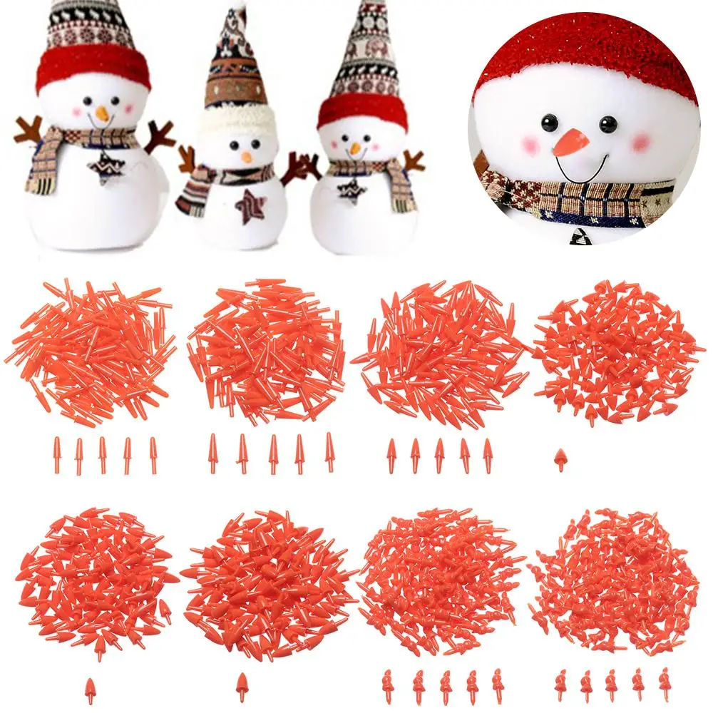 100pcs/bag Plastic Dolls Puppet Accessories DIY Doll Noses Sewing Crafting Snowman Red Nose Santa Claus Craft