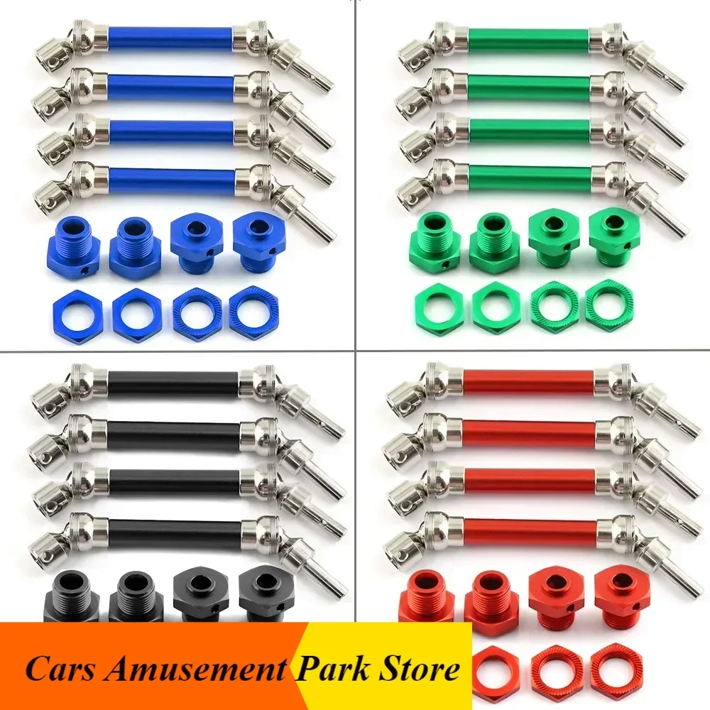 

4pcs Metal Front and Rear Drive Shaft CVD with Wheel Hex for 1/8 Arrma Typhon 4x4 3s Blx 1/8 Typhon 550 Mega 4x4 Upgrade Parts