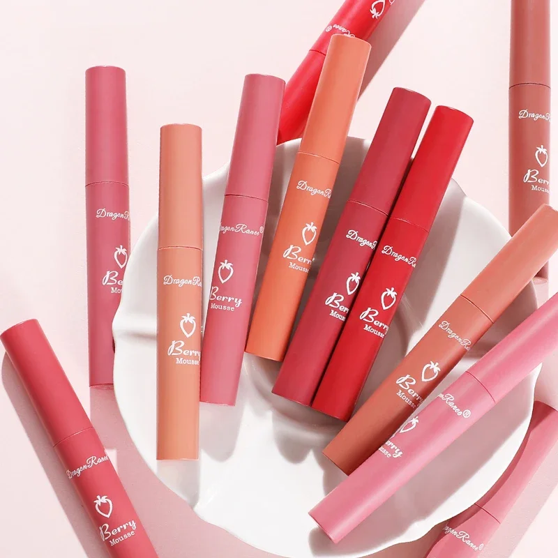 1PC Makeup Matte Nude Liquid Lipstick 12 Colors Waterproof Long Lasting Lip Gloss Sexy Red Pink Velvet Lipsticks Women Cosmetic