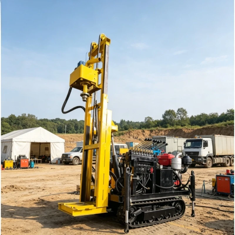 Small Type Portable Water Well Drilling Machine Wheel Mounted Water Well Drilling Rig Borehole for Sale Mini Water Well Drilling