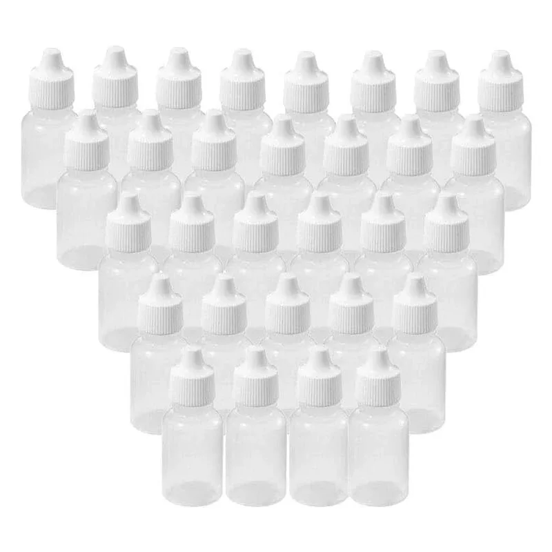 10 قطعة 3 مللي/5 مللي/10 مللي/15 مللي/20 مللي/30 مللي/50 مللي عيون قطارة سائلة زجاجات إعادة الملء فارغة البلاستيك للعصر الطلاء لتقوم بها بنفسك الحاويات