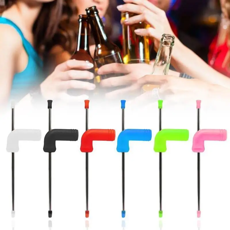 Beer Snorkel Straw Beer Bong Funnel Slammer Double Snorkel Drinking Beer Bar Tools Festivals Party Dispenser Beer Tap
