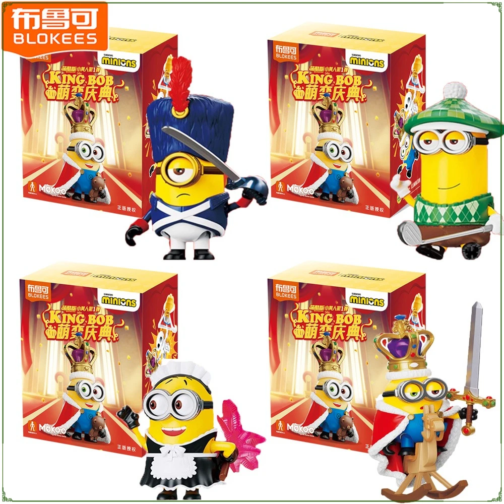 

Original Blokees Minions Building Blocks Cartoon Mini Figures Desktop Decoration Puzzle Assembling Model Toys Kids Gift in Stock