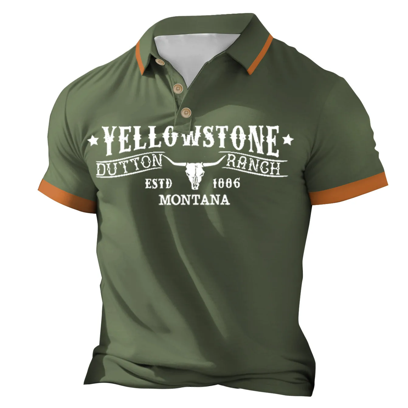 Vintage Shirts 3d Word Printed Polo Shirt For Men Casual Summer T-Shirt Yellowstone Pattern Short Sleeve Tops Men\'s Clothing 5xl