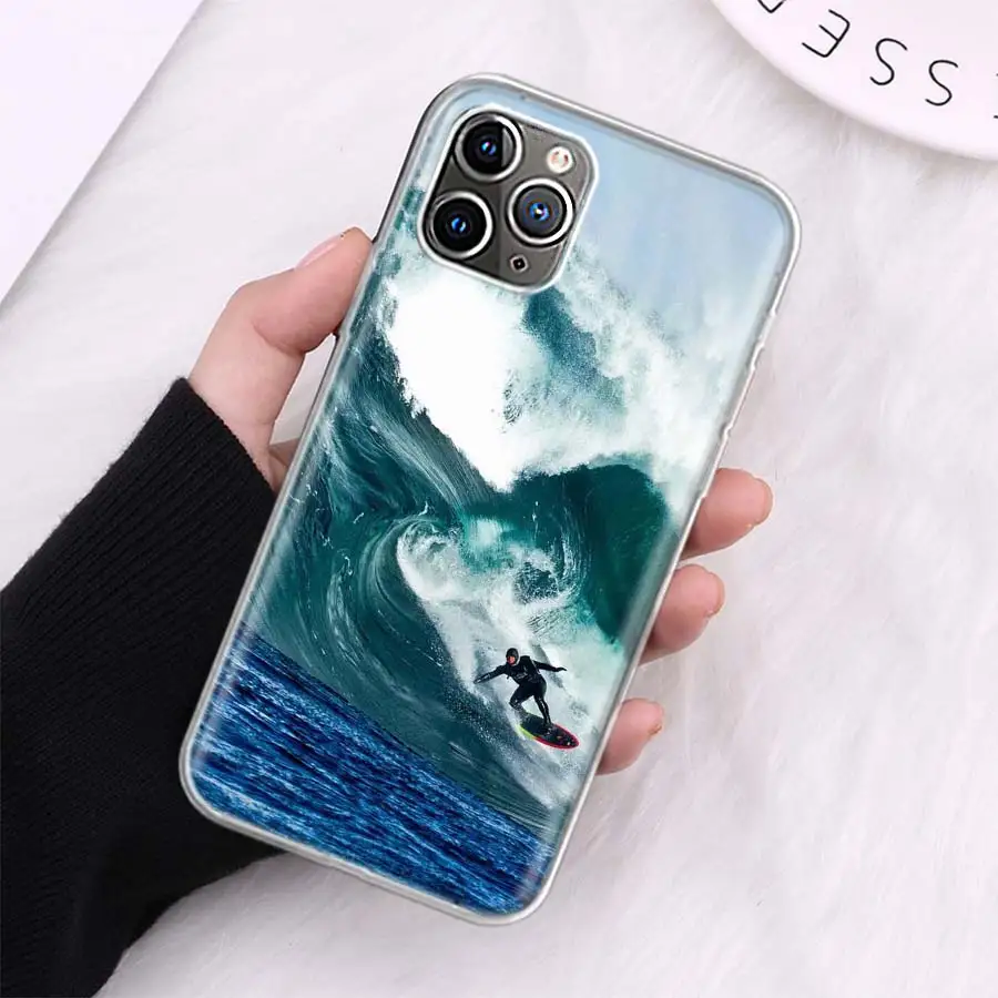 Adventure Surfing Free Travel Phone Case For Apple Iphone 12 Mini 14 13 15 Pro Max 11 X XS XR 16 Plus Cover Shell Coque