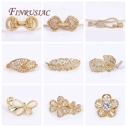18K Gold Plated Jewelry Clasps,Connectors For Jewelry,Clasps For Bracelets Accessories,DIY Necklace Clasp Fittings