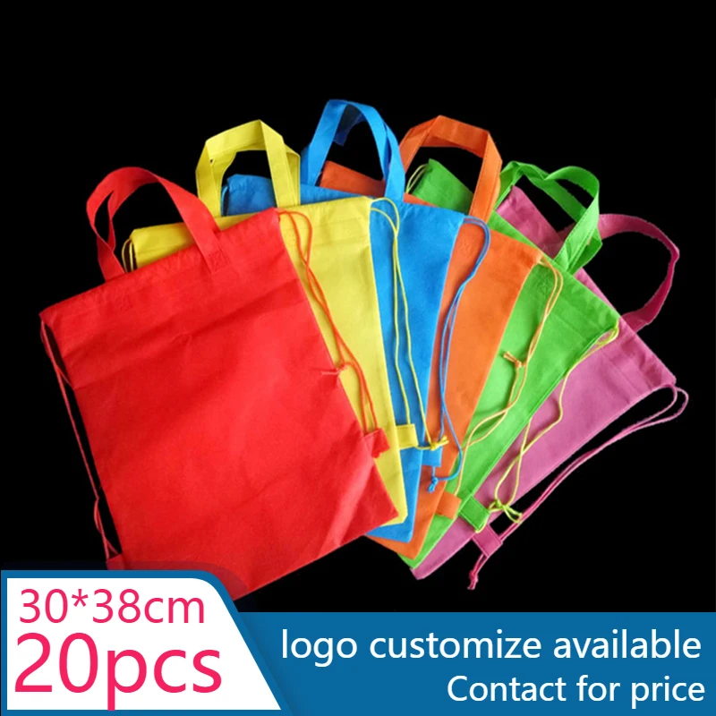 20 pcs Travel Storage Bag Drawstring Bag Dustproof Clothes Socks Cosmetic Packaging Organizer Drawstring Pocket