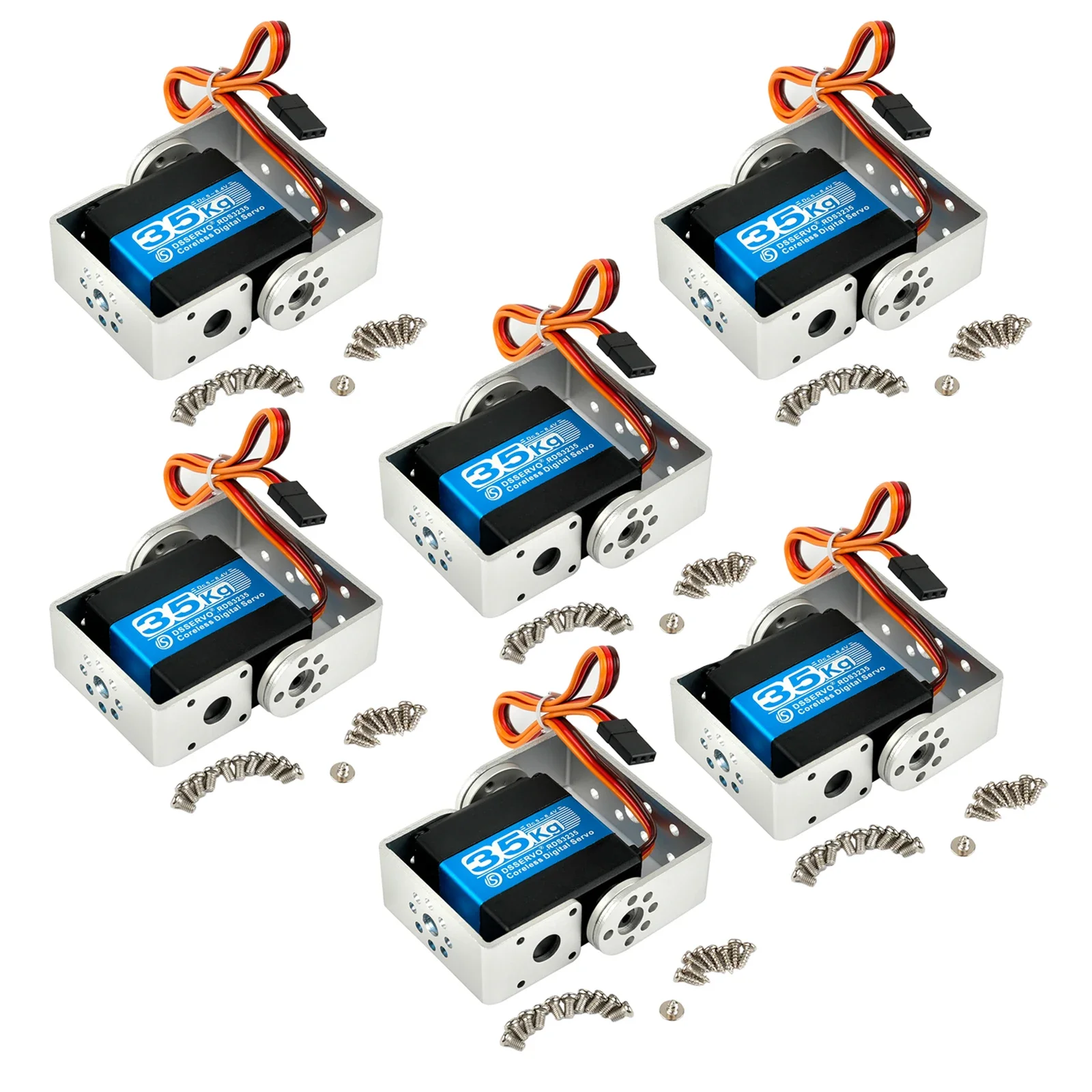 RoRuSDS  RDS3235 Digital Coreless Motor Robot  35KG High Torque Metal Gear With U-Shaped Bracket Arm Plate 180°/270°